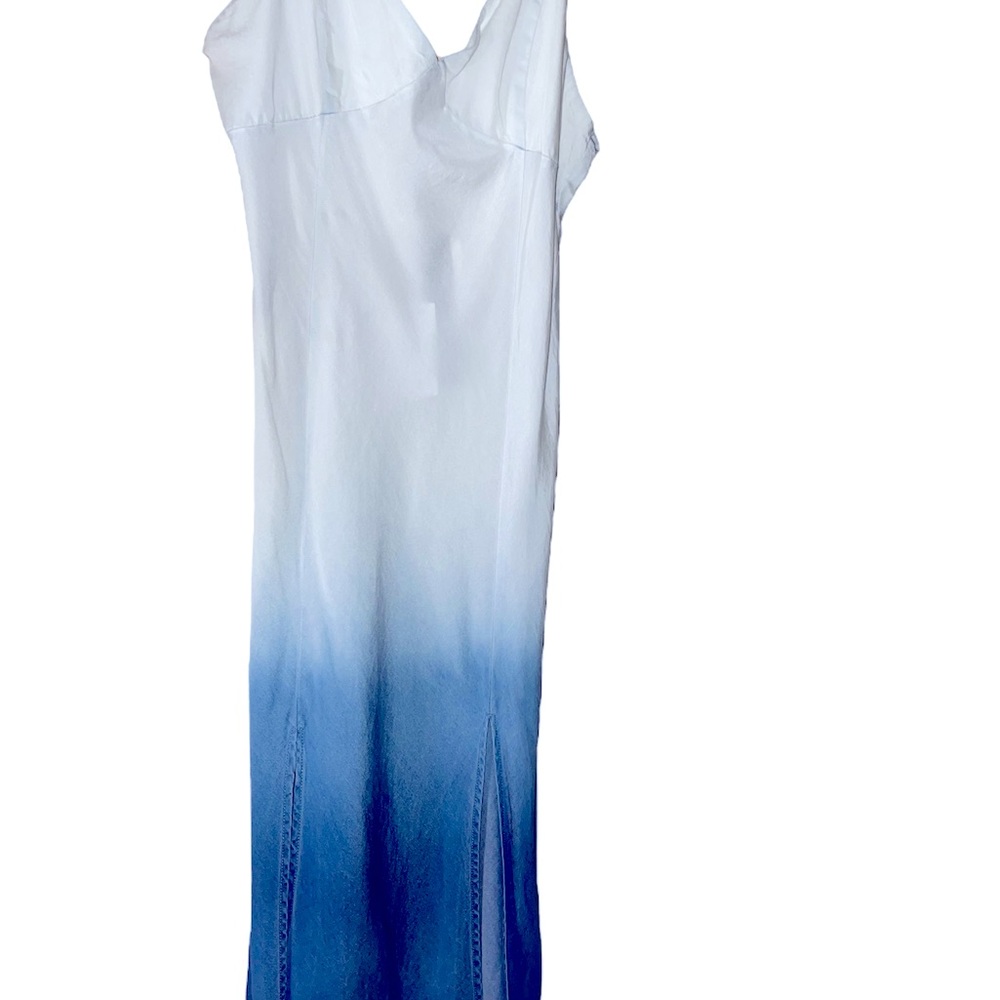 1250°C Ombré Denim and White Dress